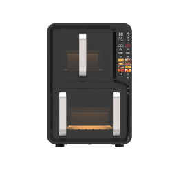 Frytkownica beztłuszczowa pionowa dwie komory - Air Fryer BYRGEN VertiZone Silver