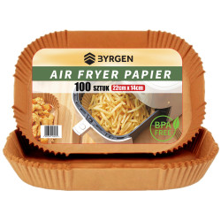 Papier do Air Fryera 22x14 cm (100 szt.) – Nieprzywierające Wkłady Pergaminowe