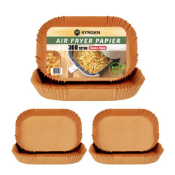 Papier do Air Fryera 22x14 cm (300 szt.) – Nieprzywierające Wkłady Pergaminowe