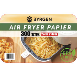 Papier do Air Fryera 22x14 cm (300 szt.) – Nieprzywierające Wkłady Pergaminowe
