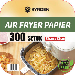 Papier do Air Fryera 23x23 cm (300 szt.) – Nieprzywierające Wkłady Pergaminowe