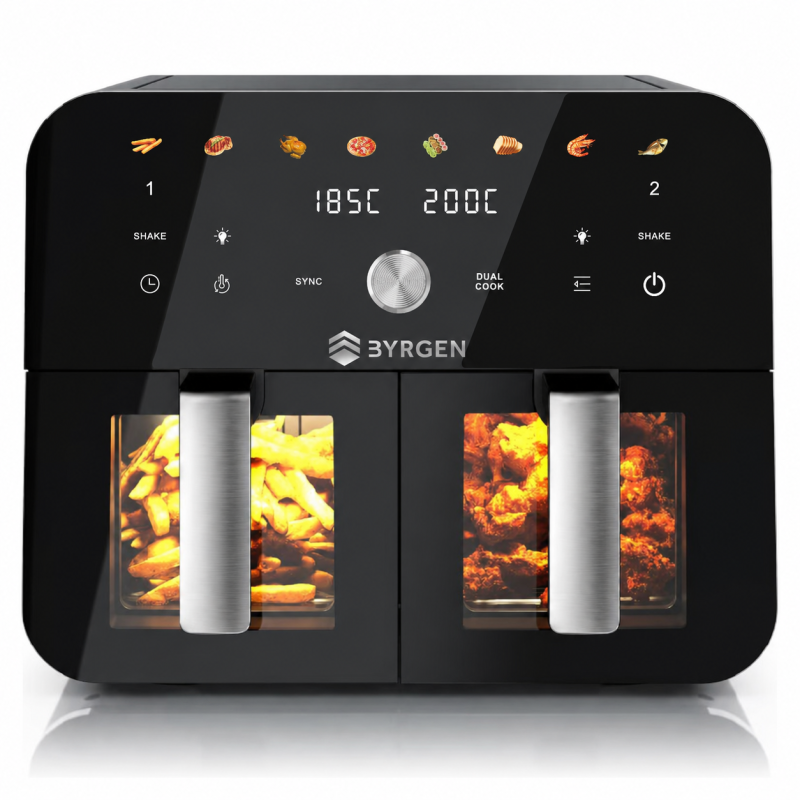 AirFryer BYRGEN DuoBarri - Dwukomorowa frytkownica beztłuszczowa